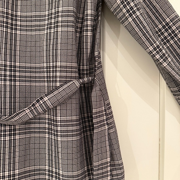 Zara Plaid Double-Breasted Jacket with Removable Belt - Size S, Trench Coat - Picture 7 of 16